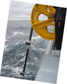 Section of the CTD chain with fairings and 2 sensor units